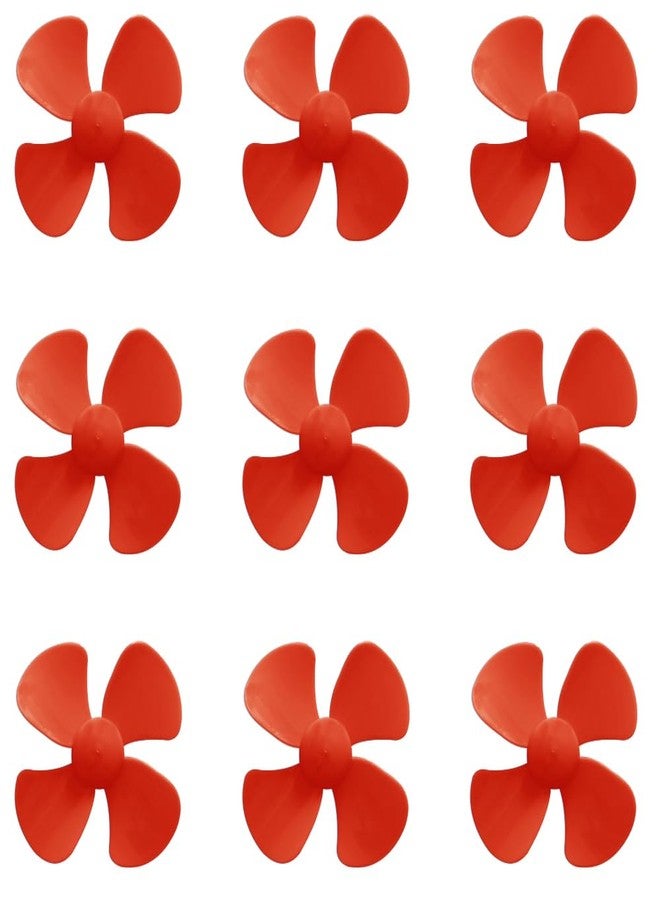 URIMPAVIDO 30PCS Motor Propellers 2mm Shaft Propellers with 4-Vanes 50mm Fan Shape Propellers for Motor RC Boat Ship RC Airplane DIY Model Toy Part (Red) - Image 1